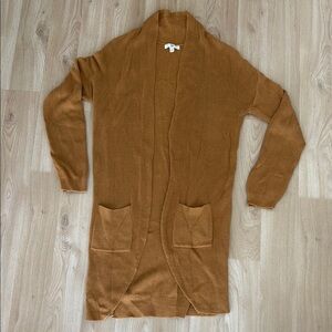 BP Mustard Color Open-Front Cardigan Sweater